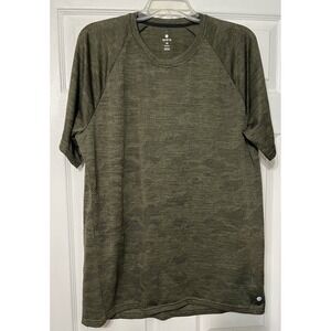 Apana Mens Vented Camo Pattern Short Sleeve Reflective Shirt‎ XL (46-48) Green